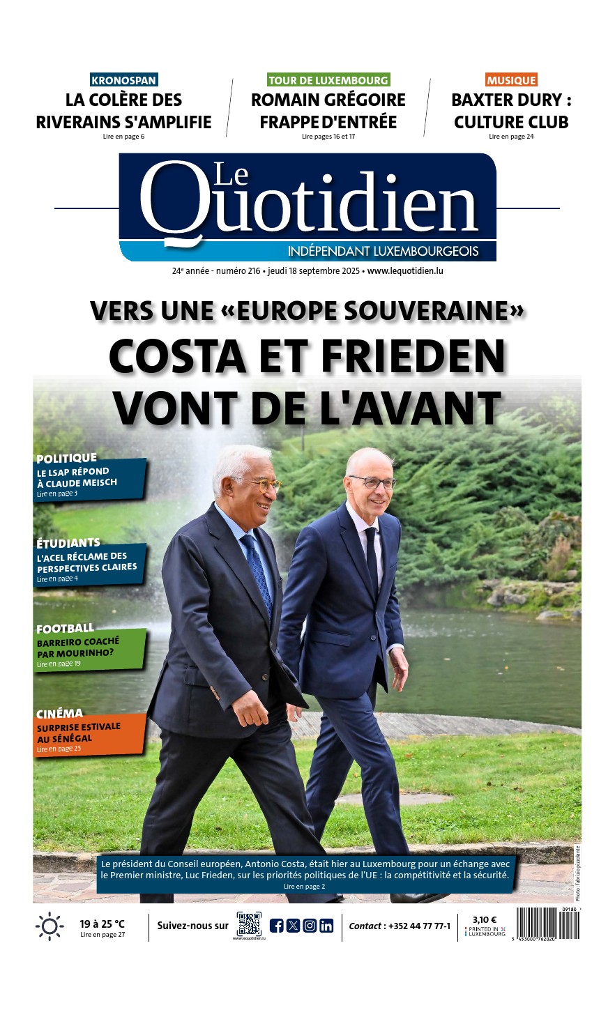 Lire le journal du jour